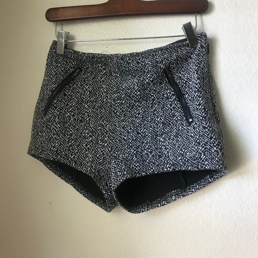 Black and white shorts